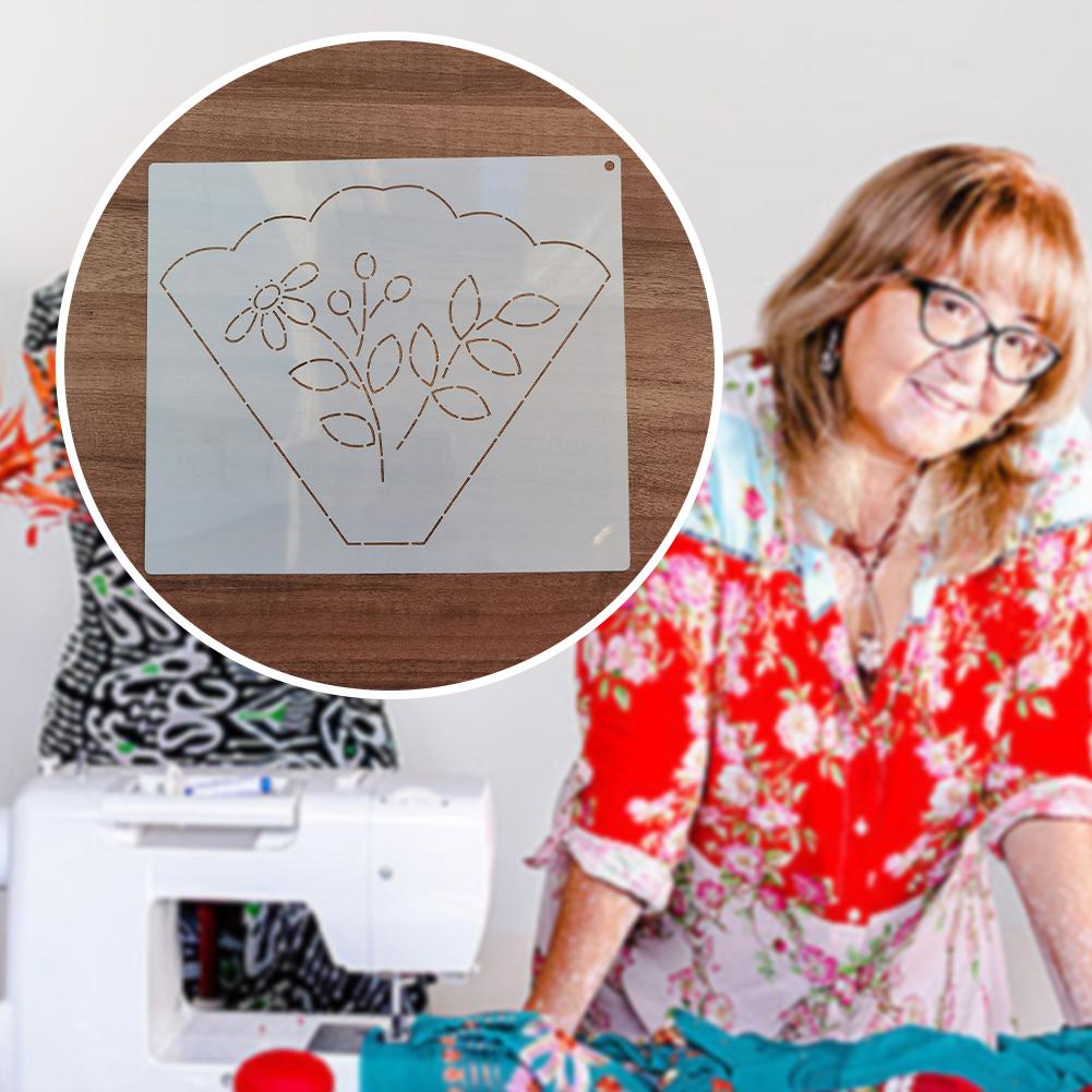 Șablon de broderie pentru uz casnic, Patchwork floral din plastic, Instrument pentru broderie, Patchwork, Cusut, Meșteșug