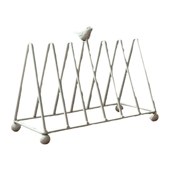 Plate Storage Rack, Durable Iron Dish Display Stand, Anti-Slip Certificates Cookbooks Organizer, for Plates Cutting Boards Tiles Plaques Trays