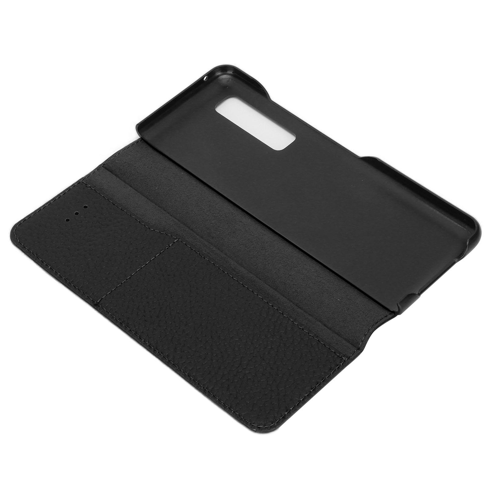 

Защитный кожаный чехол Элегантная защита на 360 градусов Классический кожаный чехол с текстурой личи для SamsungDark чёрный