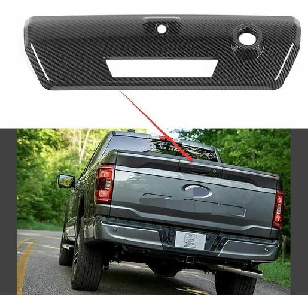 Carbon Fiber ABS Rear Tailgate Door Handle Cover Trim Bezels for Ford F150 +