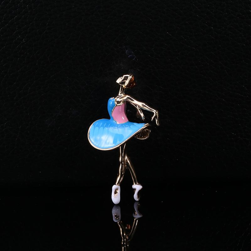 Mode Exquisite Gymnastik Mädchen Hübsche Blume Rock Ballett Tänzerin Broschen Pin Abzeichen Ballerinas Brosche Für Frauen Schmuck Geschenk