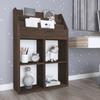 VidaXL Magazine Rack for Children Smoked Oak 71x30x114 Cm Chipboard