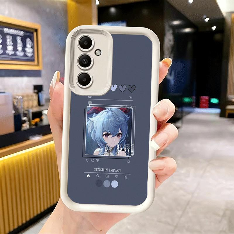 Phone Case for Samsung Galaxy S26 S25 Ultra S24 FE Genshin Impact Simple Design Shell S23 Plus S22 + S21 S20 5G Soft Silicone Fu