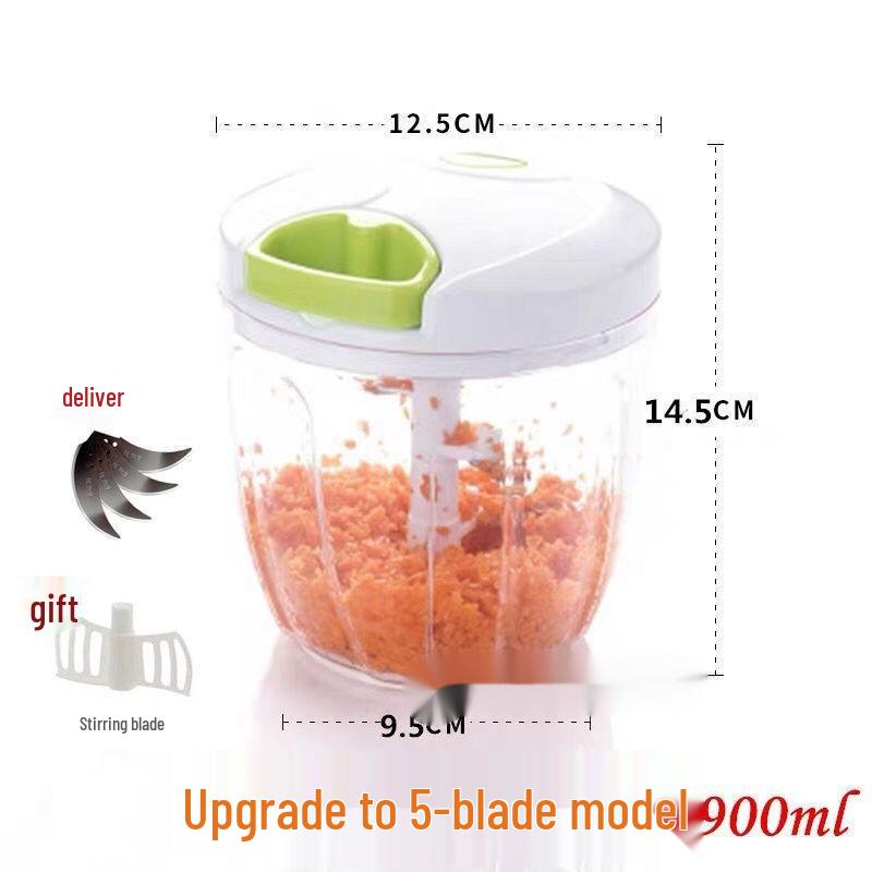 Manual Meat Grinder & Vegetable Chopper - Hand-Crank Dumpling Filling Mixer