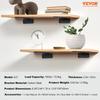 Shelf Bracket, 8”L x 4”W x 1.6”H 6 Pcs, Heavy Duty Floating Shelf Brackets, Brackets for Shelves, 5mm Thick Matte Black L Shelf Bracket,Steel Shelving