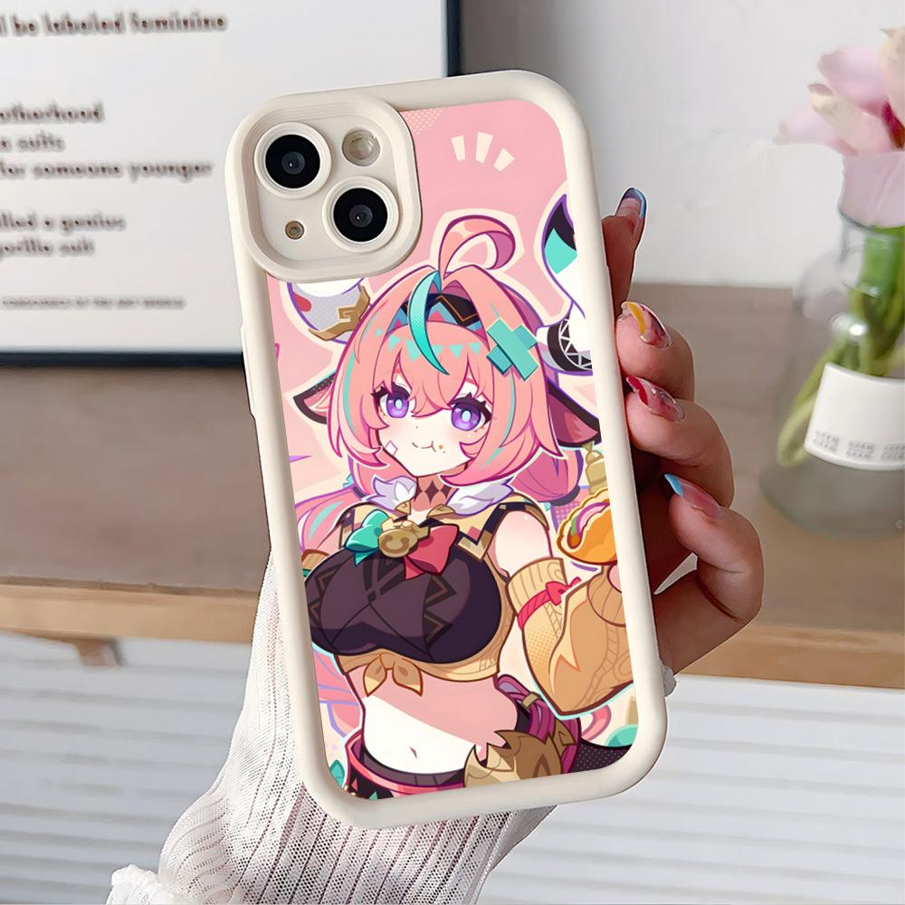 Game GI Varesa Thicken TPU Mobile Phone Case for iPhone 17 16 15 14 13 12 11 Air Pro Max Plus Colorful Cover