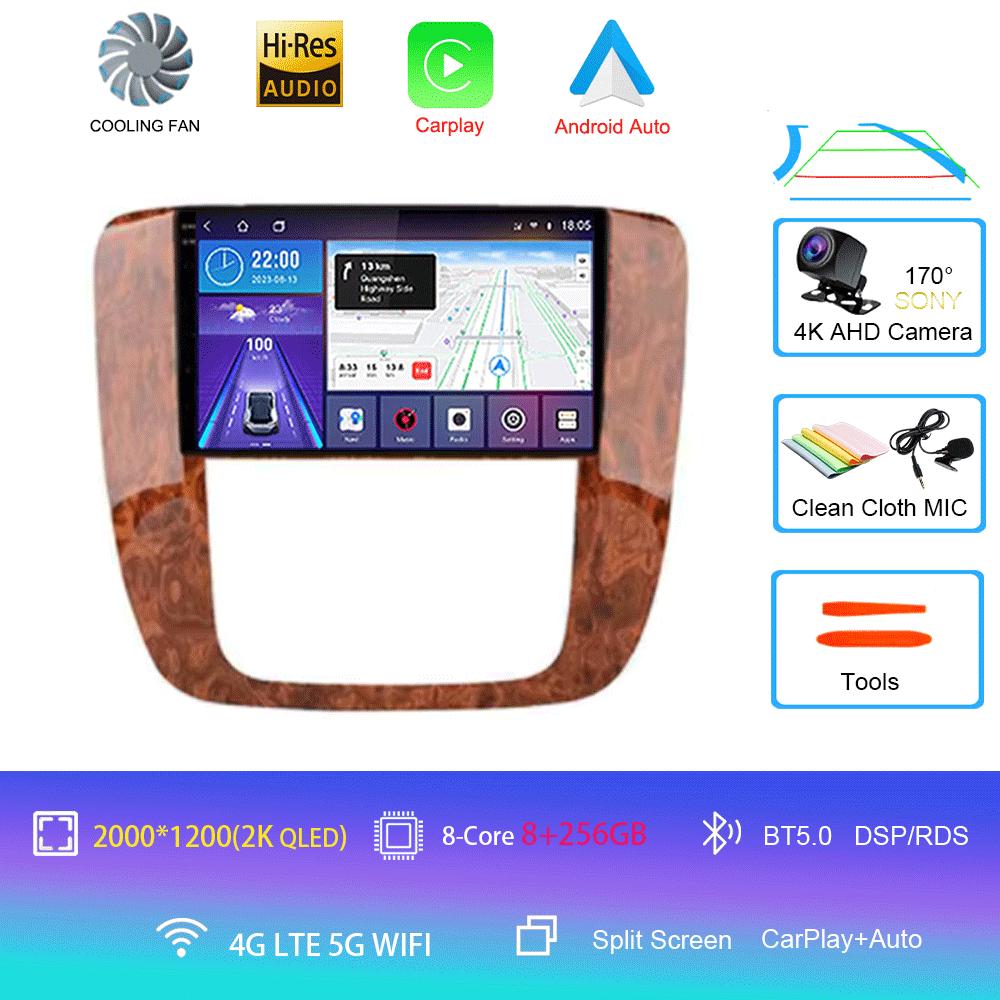 For GMC Yukon Chevrolet Tahoe Suburban 2007-2012 2 din Android 14 Auto Carplay Car Radio Multimedia Stereo GPS dvd