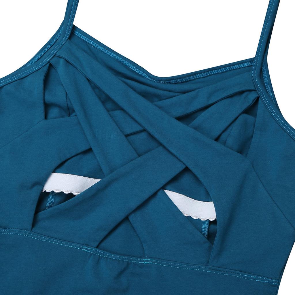 One-piece Women Adult Ballet Dancer Gymnastics Leotard Straps Criss Cross Back Bodysuit