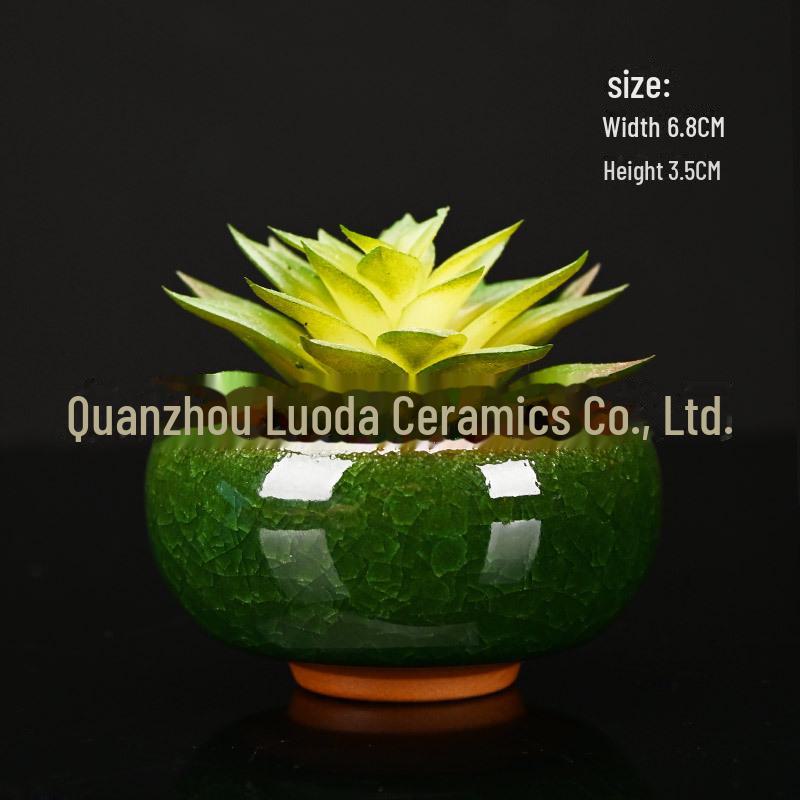 Mini ice Crack keramický sukulentní hrnec