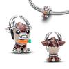 Christmas Copper Metal Charm Bead Components Santa Claus Reindeer Christmas Tree Snowman Elk Bead Component Compatible With Authentic Original