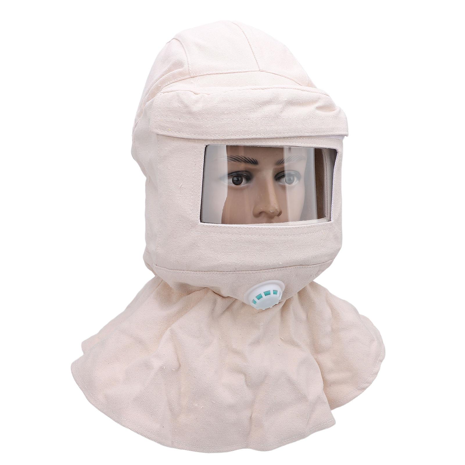 Sand Blasting Hood Heavy Duty Canvas Dust Proof Ventilated Sandblasting Face Cover for Painting Stone Cutting Decoration Grinding canvas