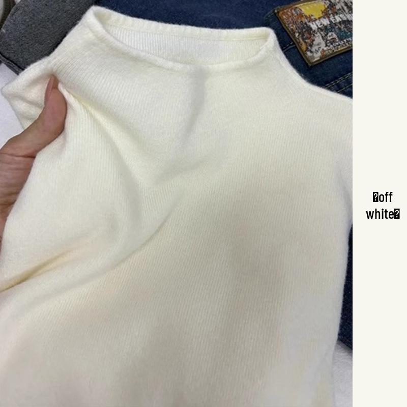 Women's Pink Knit Sweater - Korean Style, Early Autumn 2025 Collection