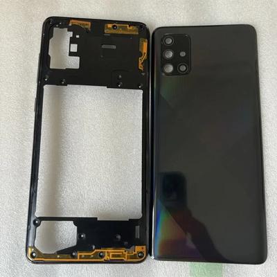 Carcaça Completa Para Samsung Galaxy A71 2020 A715 A715F Tampa do Frame Central+Tampa Traseira da Bateria+Lente da Câmera Peças de Reparo
