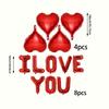 I Love You Balloons Kit Red Heart Balloon for Anniversary Wedding Marriage Decoration Party Supplies DIY Backdrop Setup Ornament