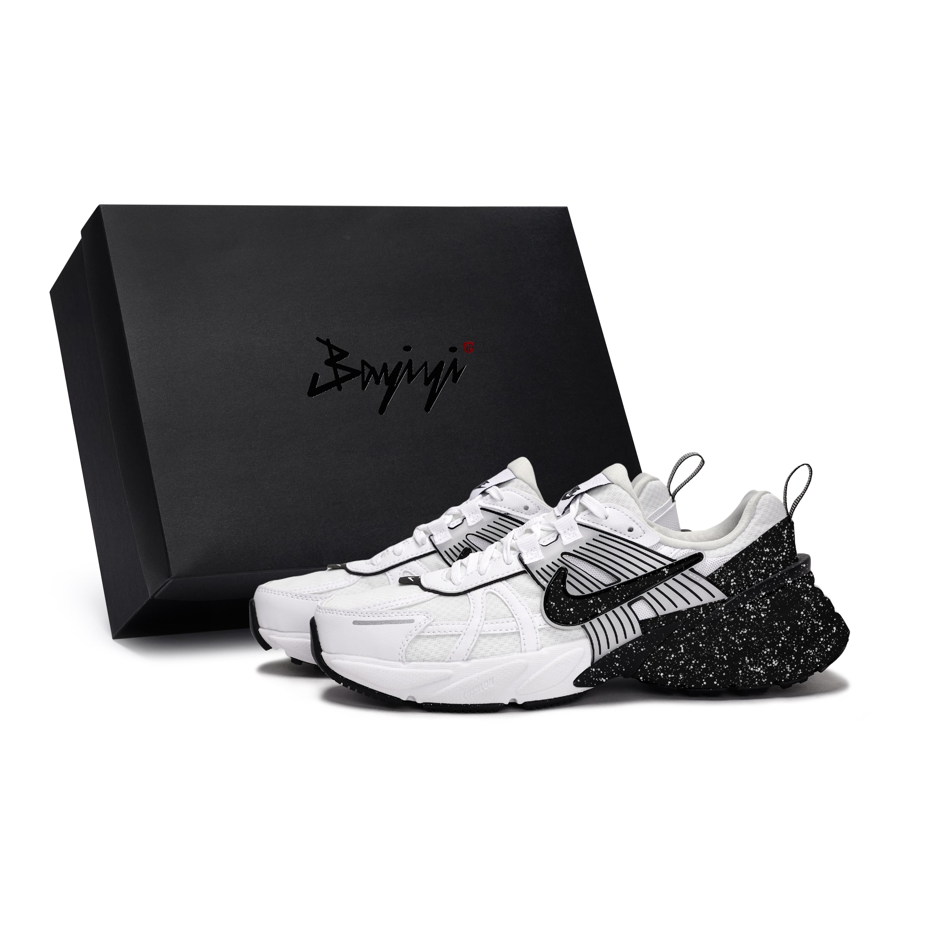 

Nike V2K Run Slip Resistant Abrasion Resistant Low top Running Shoes Women s Black White HF5342-100(Team80-S-BOX) 36