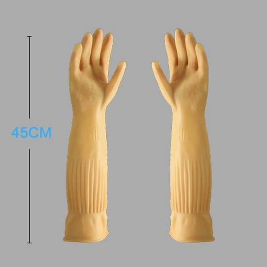 Thickened Waterproof Rubber Gloves for Dishwashing & Laundry – Warm & Durable for Winter Housework