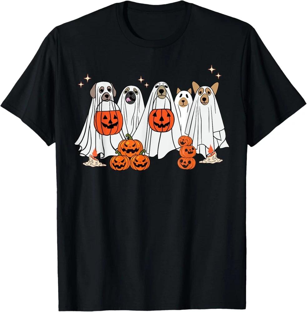 Dog Ghost Cute Dog Dressed As Ghost Funny Halloween Dog T-Shirt