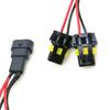 2Pcs HB3 9005 HB4 9006 Socket Adapter Cable One Male To Two Female Plug Conversion Wiring Harness Connector