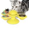 Windmill Cat Toy Rotating Interactive Multifunctional Kitten Comb Toy for Wall Door