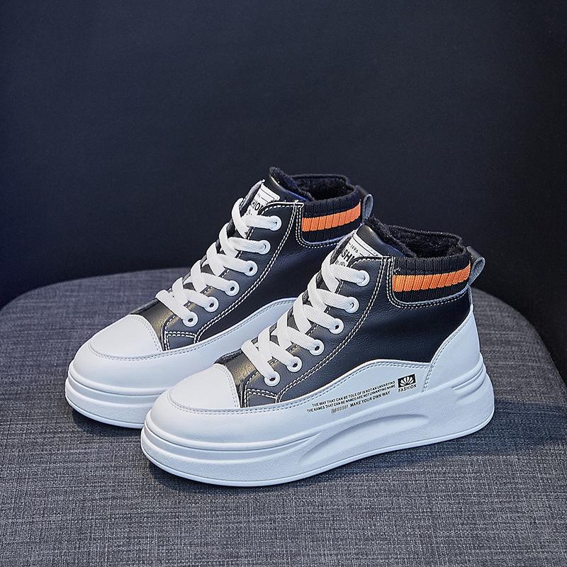 

ins высокие маленькие белые туфли женские весна 2025 новые на толстой подошве корейская версия универсальные студенческие туфли для сноуборда женская уличная обувь TH919 40