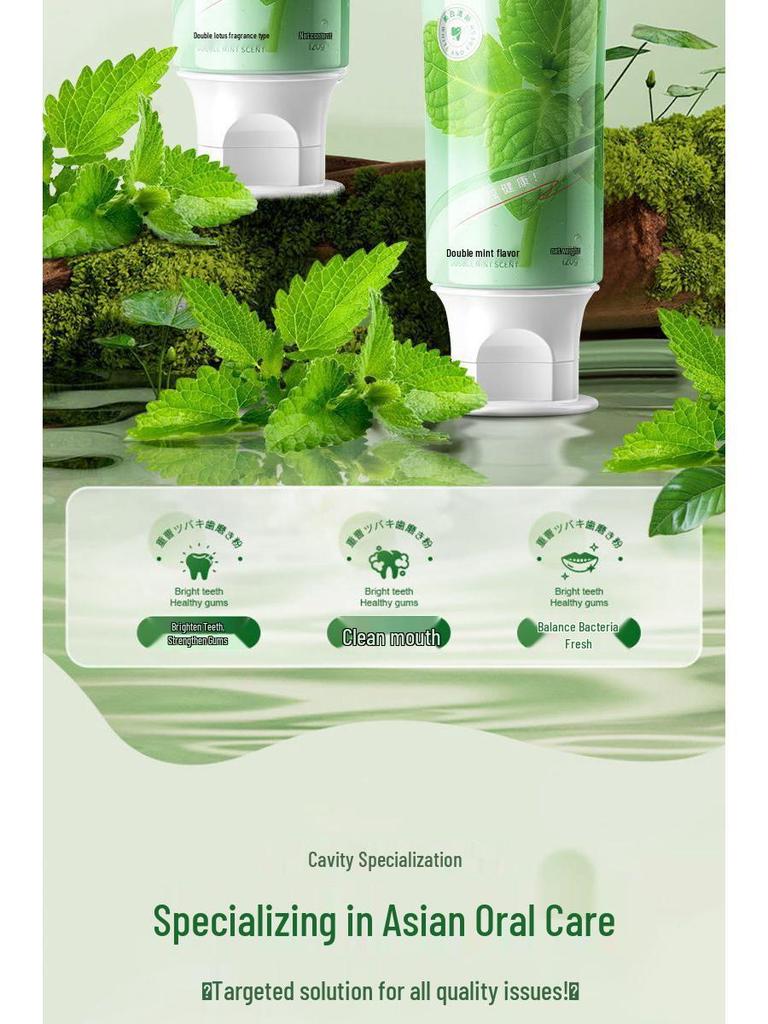 Baili Giant Double Mint Whitening Toothpaste: Fights Yellowing & Bad Breath with Baking Soda