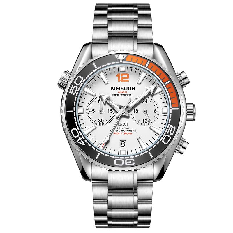 KIMSDUN Men's Quartz Watch Five Needle Waterproof Calendar Night Light Men's Watch Multi Functional Timing Men's Quartz Watch