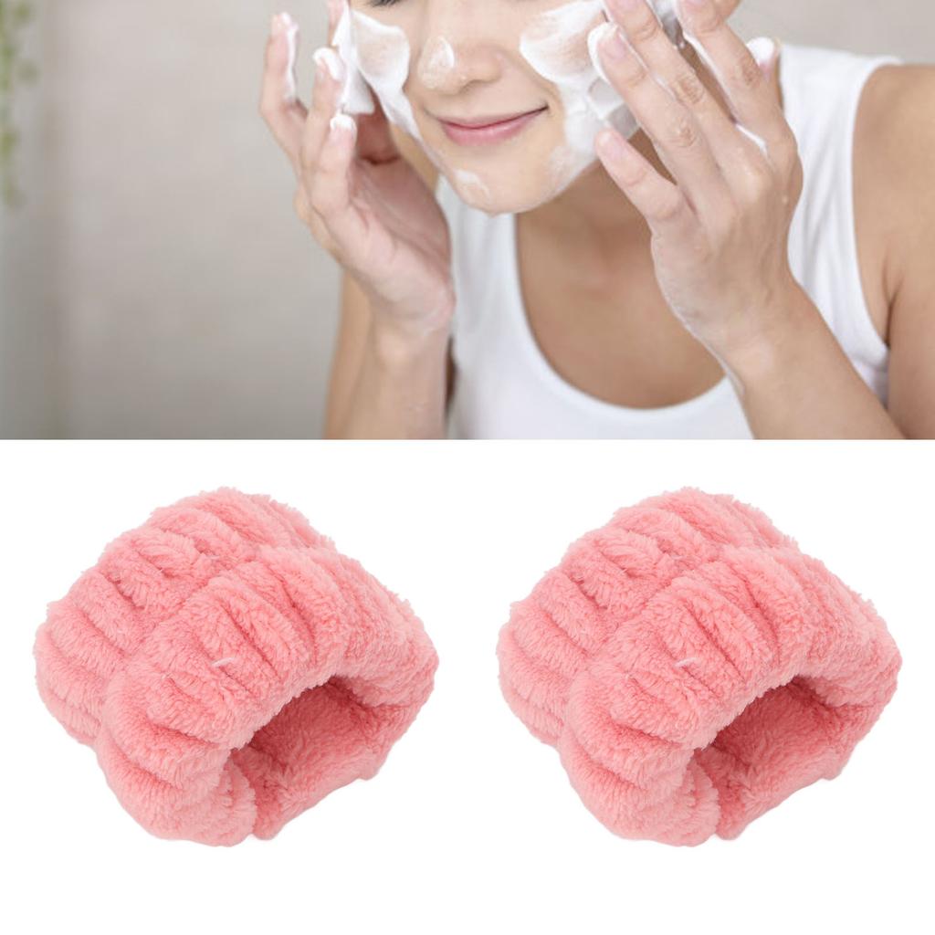 1 Pair Face Washing Wristbands Strong Water Absorption Skin Friendly Soft Pure Color Women s Wrist Towels for Home Travel