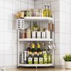 3-Tier Stainless Steel Kitchen Corner Storage Rack