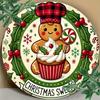Vintage Christmas D Relief Art High Definition Metal Wall Art Set of  Retro Round Iron Sheet Decor Includes Santa Truck Sno