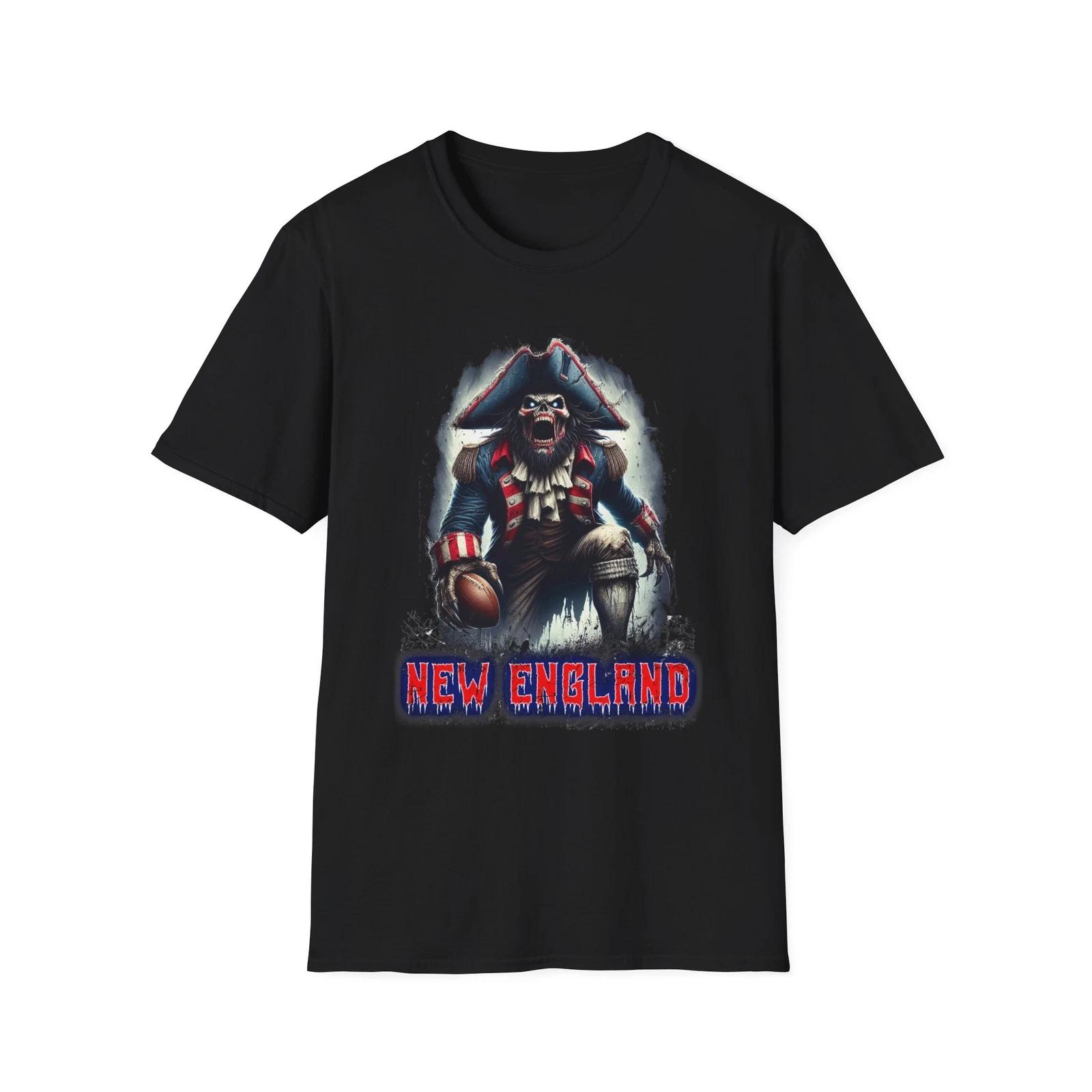 New England Patriots Horror Mash Up T-Shirt - Spooky NFL Fan Apparel XXXXL