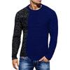 Men's Color Block Crewneck Sweater, Muscle Fit Long Sleeve Knit Pullover Jumper,  Autumn Winter European Style Men Knit Top