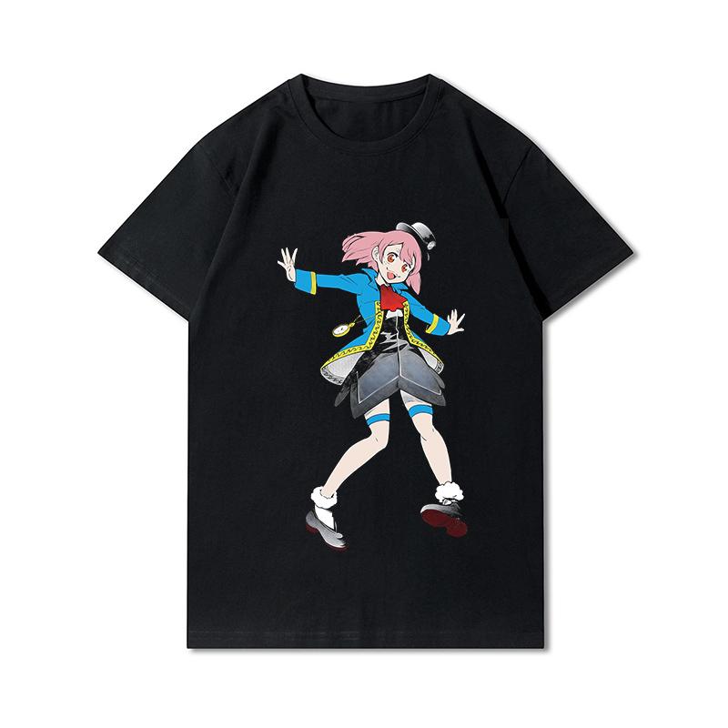 Plus Size Summer T Shirts for Women Anime Shangri La Frontier Printed Casual Short Sleeves Tops 100% Cotton Oversize O Neck Tees
