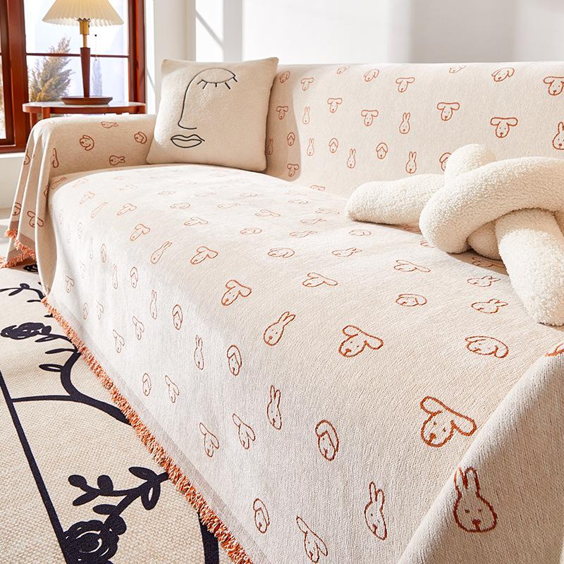 Four Seasons Universal Chenille Sofa Cover Towel Non-Slip All-Inclusive One-Piece Sofa Cover High-Grade Anti-Scratching Universal Cover