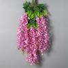 Artificial Wisteria Flower Hanging Garland Faux Silk Hanging Flower Strings Fake Wisteria Flower Vine for Wedding Garden Background Decor