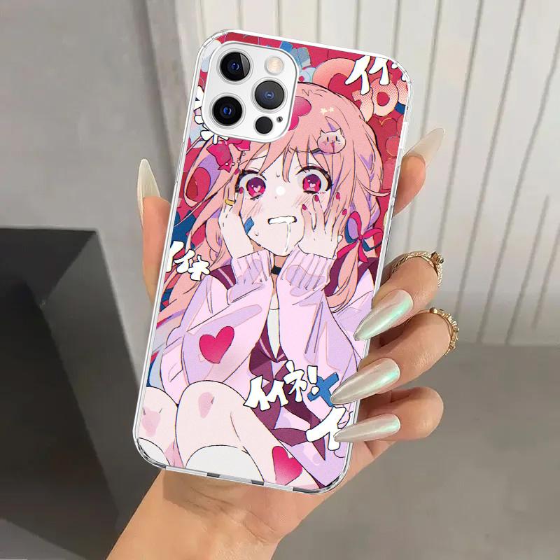 Cute Anime Girl INS Phone Case for Iphone 17 Air 16 15 Plus 14 13 Mini 12 11 Pro Max 16E 7 8 SE 2020 Soft Funda Print Shell 17 A