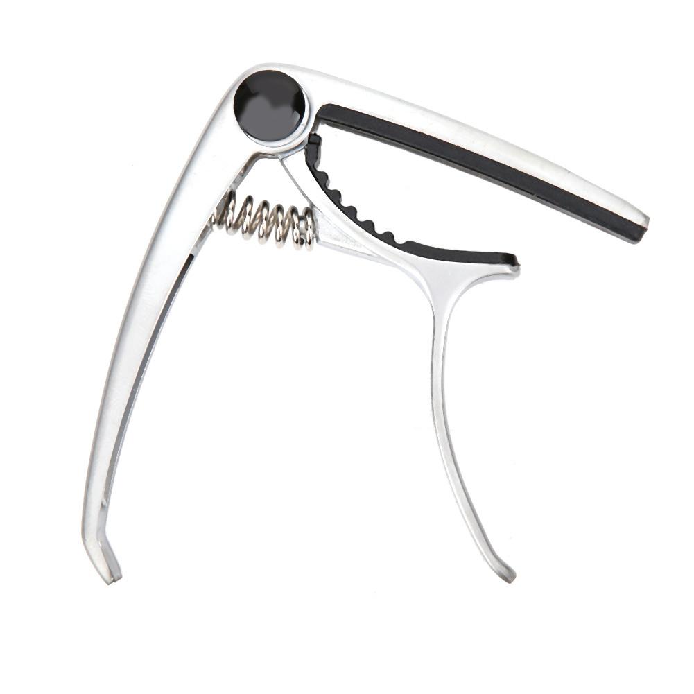 Guitar Capo Clamp Key Tuner Zinc Alloy for Folk Guitar Musical Instrument AccessoriesSilver