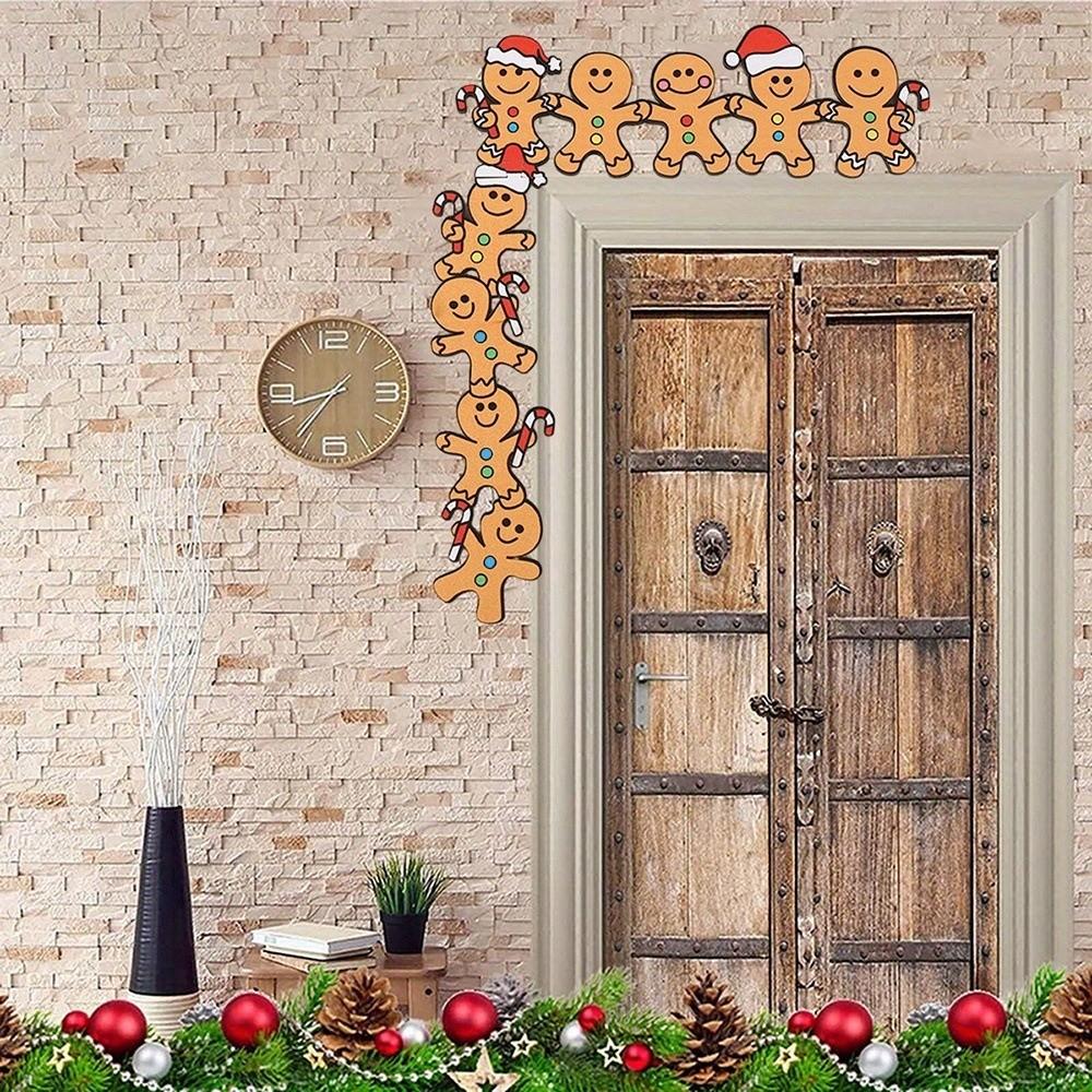 Wooden Door Frame Decor DIY Christmas Sticker NEW Christmas Decorative Corner Sign