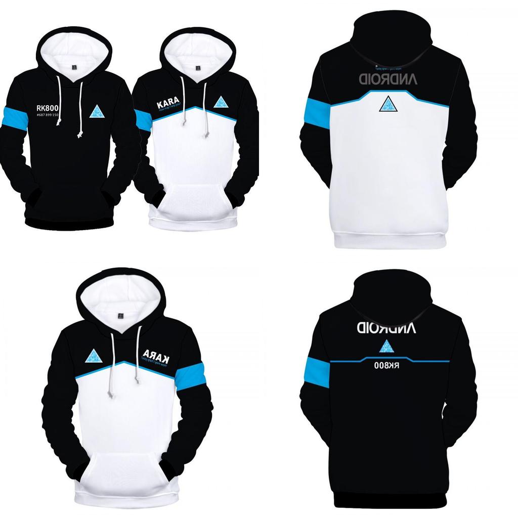 Premium Quality Detroit Become Human Hoodie Sweatshirt Connor Rk800 Kara Baseball Coat Jacket