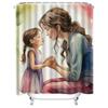Mother And Daughter Bonding Waterproof Shower Curtain