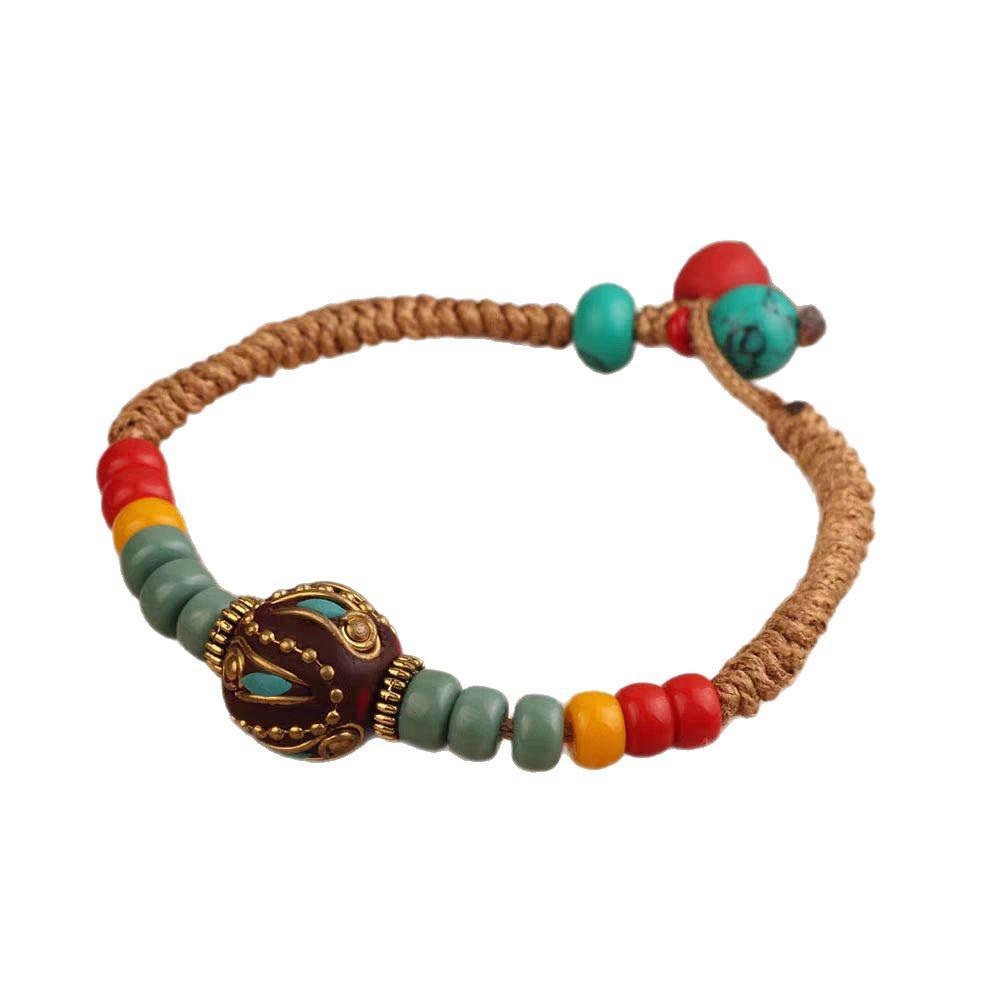 Top-Selling Tibetan Ethnic Multi-Treasure Bracelet: Trendy, Versatile, Retro Woven Style for Women