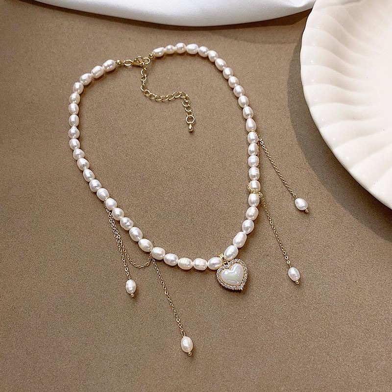Fashion Heart-shaped Pearl Necklace