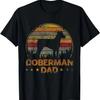 Vintage Doberman Dog Dad Retro Dog Father's Day T-Shirt