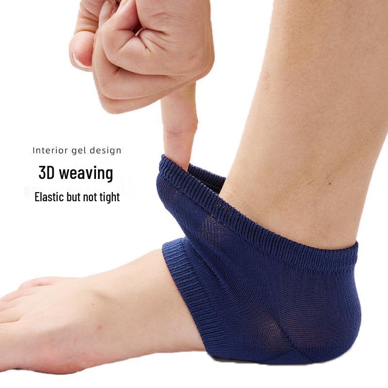 Unisex Fersenpflaster & Halbsocken mit Gelpolsterung - Rissschutz, Anti-Trockenheits-Sleeves in Weiß & Hautfarbe.