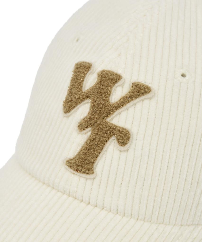 WACKY WILLY Typographic Slim Fit Corduroy Ball Cap Ivory