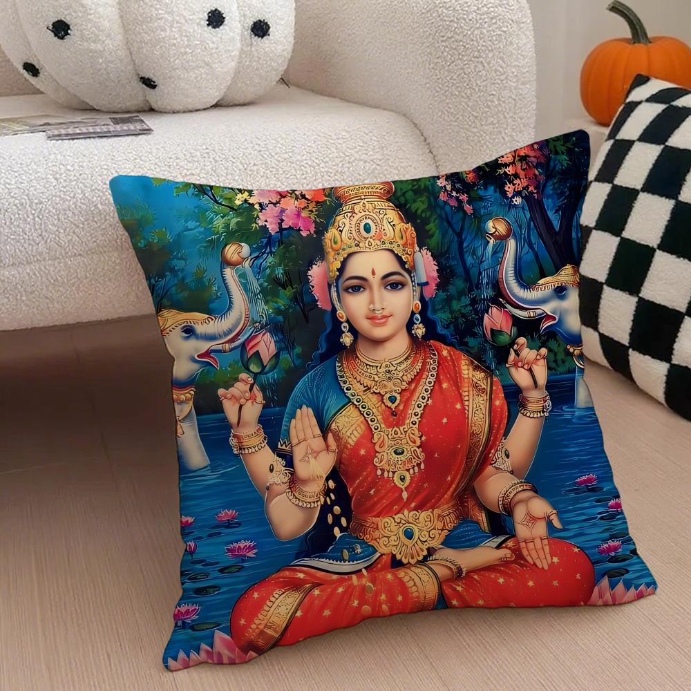 Classical traditional LLakshmi Cushion Cover Throw Pillow Cover Hidden Button Durable Polyester Chair Cushion