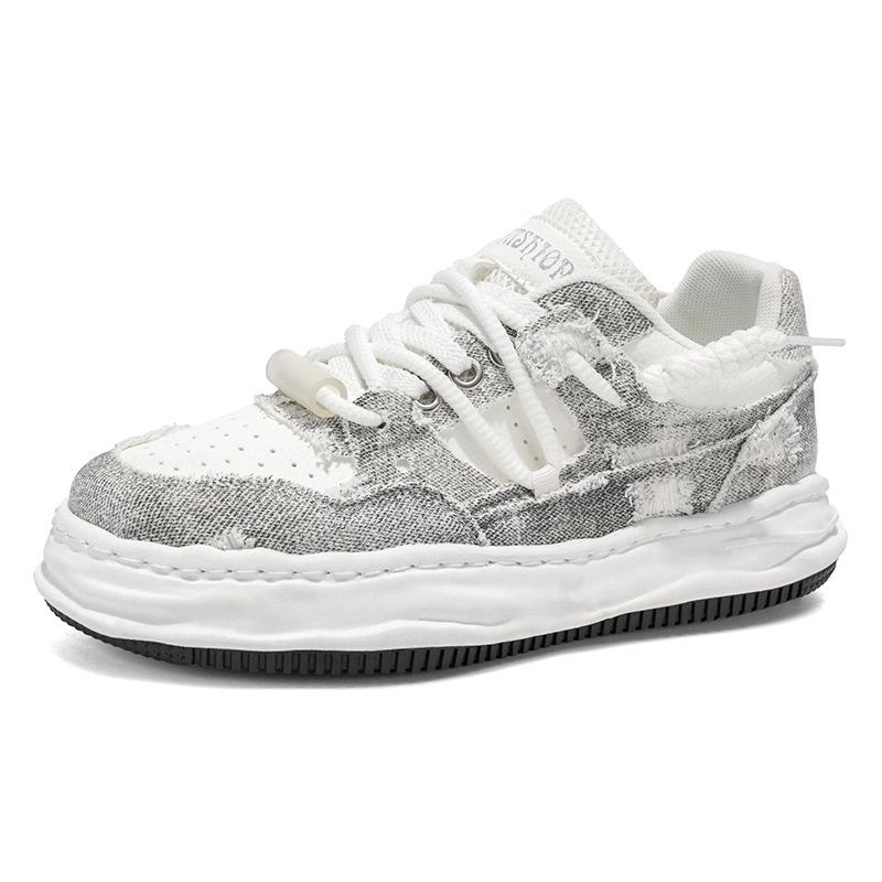Sub-autumn washed dissolving shoes platform heightening casual sports shoes student board shoes