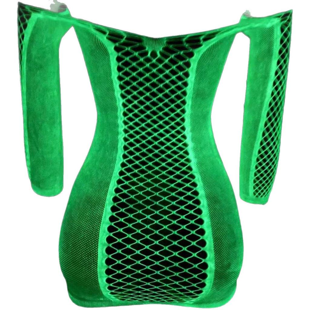 Fluorescent Fun Mesh Sexy Flirty Underwear Hollow Buttocks Seduction Uniform