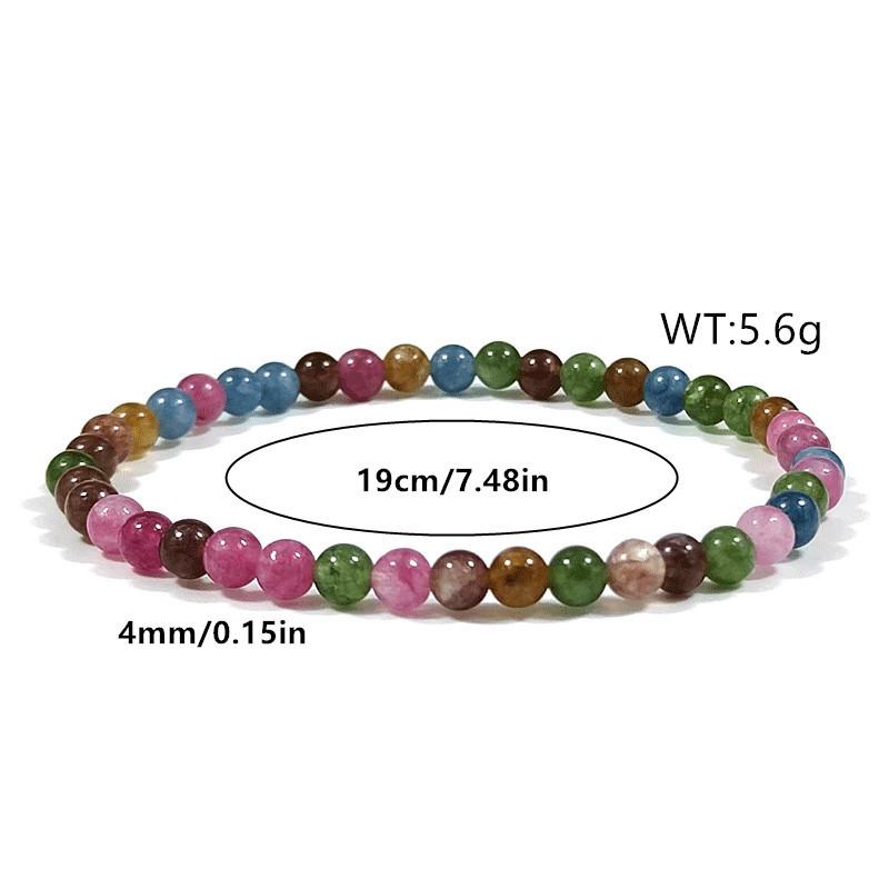 Tourmaline Chalcedony Crystal Bracelet for Men and Women Tourmaline