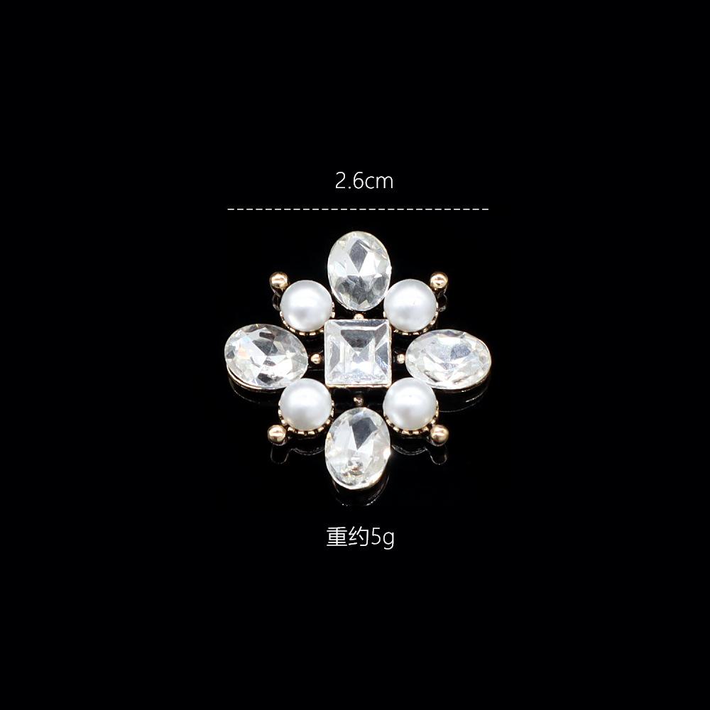 Xiaoxiangfeng Retro Old Series Alloy Jewelry Pearl Diamond Hole Shoes Diy Flat Bottom Buckle Mobile Phone Case Accessories