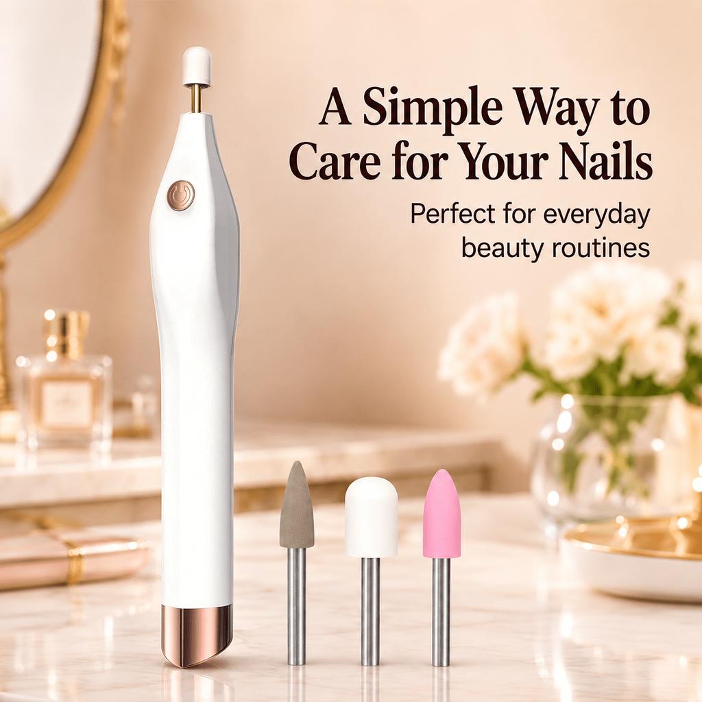 2pcs Electric Nail Buffer, Nail File Set, Nail Trimming And Shaping Tool Design, Women'S Manicure Kit, Nail Files Suitable for Home Salon Use
